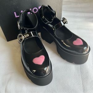 LAMODA Rosey Love Chunky Mary Jane Shoes